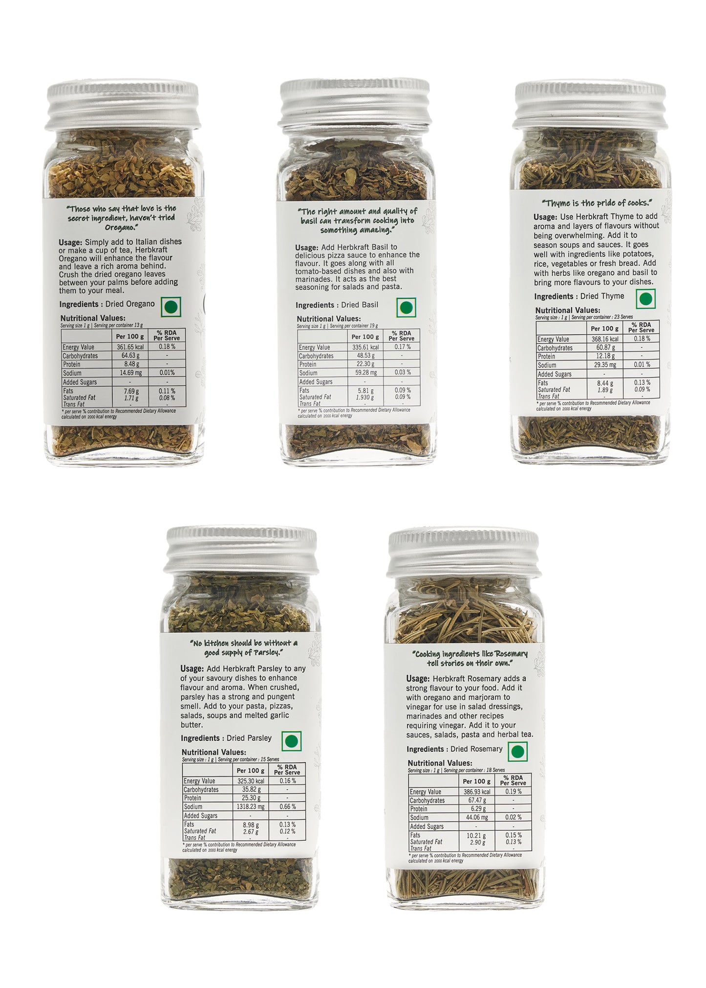 Exotic Herbs 5 pc Combo